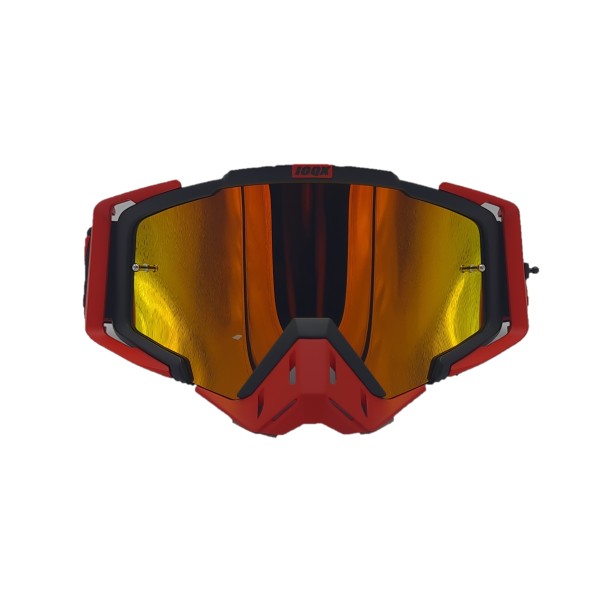 Ski, snowboard, motorcycling, cycling goggles, unisex, red frame, multicolor lens, O11RMN